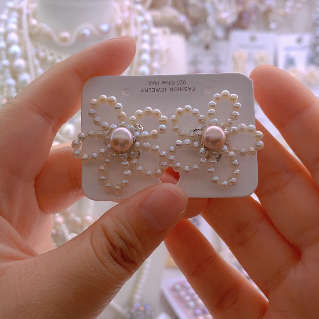 未镶嵌耳环淡水珍珠