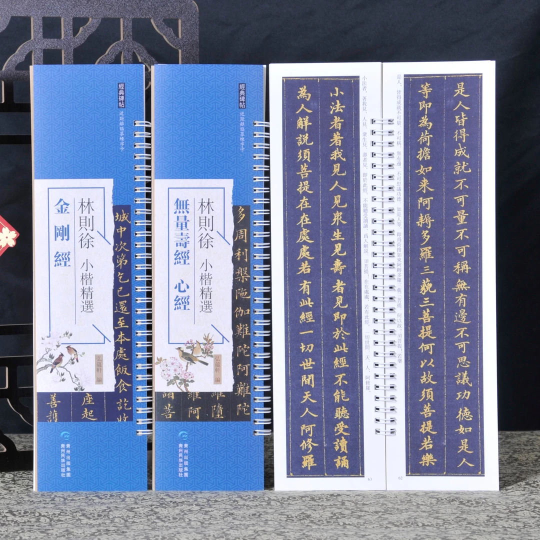林则徐小楷精选组合金刚经 无量寿经心经近距离临摹字卡原色原帖