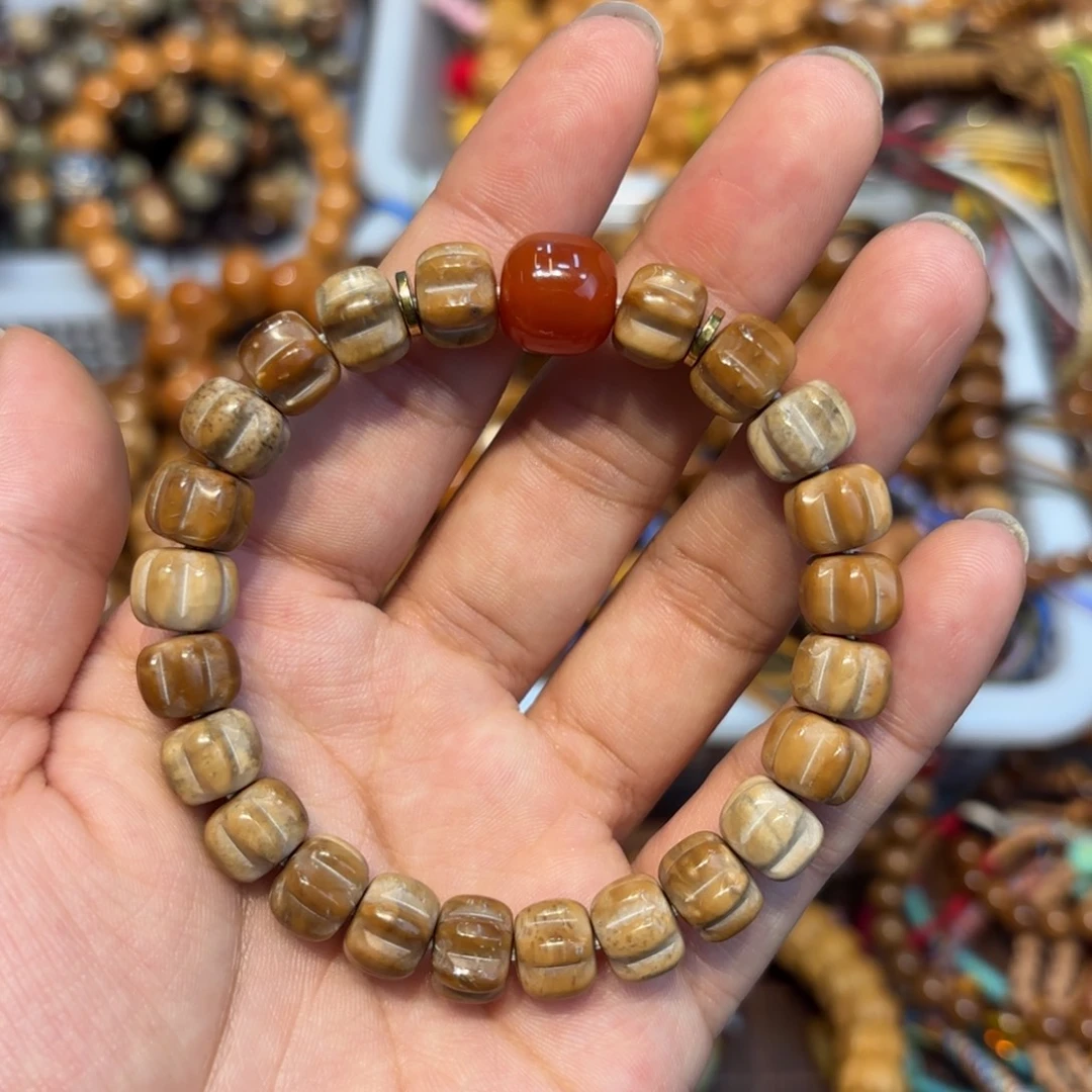 吊坠白玉菩提卡10特级楼兰妖花南瓜库克