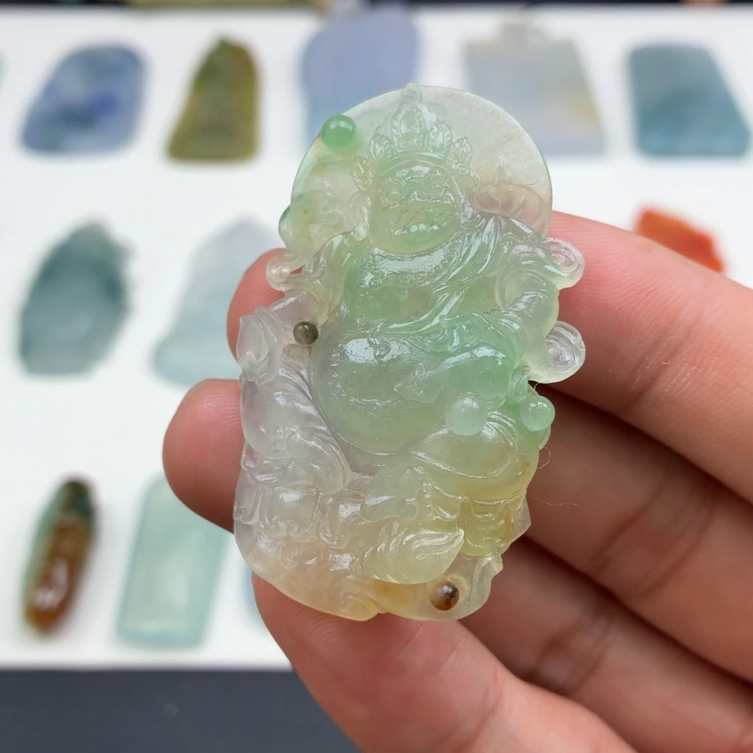 定制翡翠未镶嵌黄财神