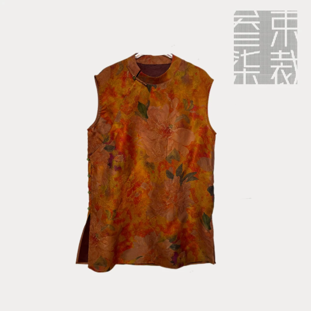 T25【海棠】春夏新款国风原创设计百搭气质设计款上衣