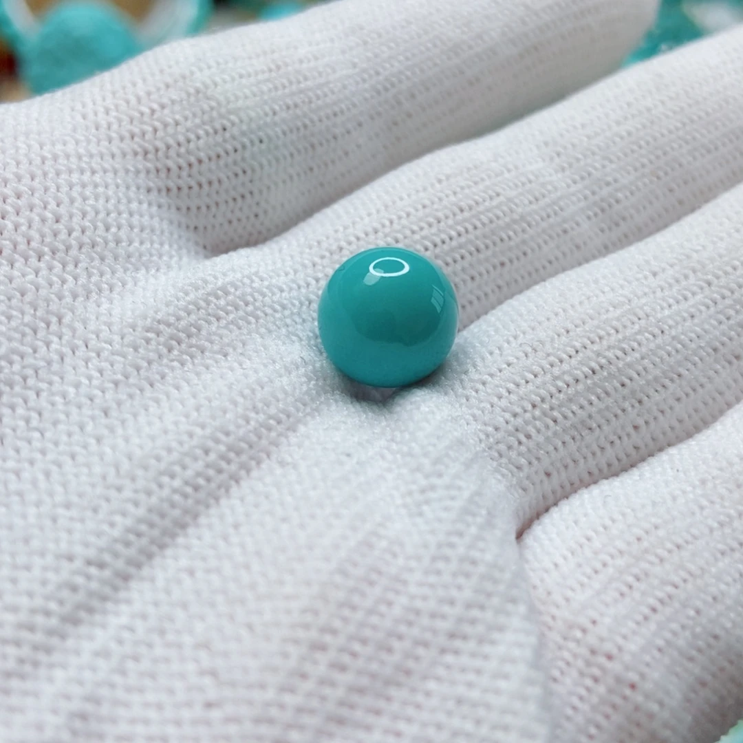 绿松石未镶嵌珠子10.3mm