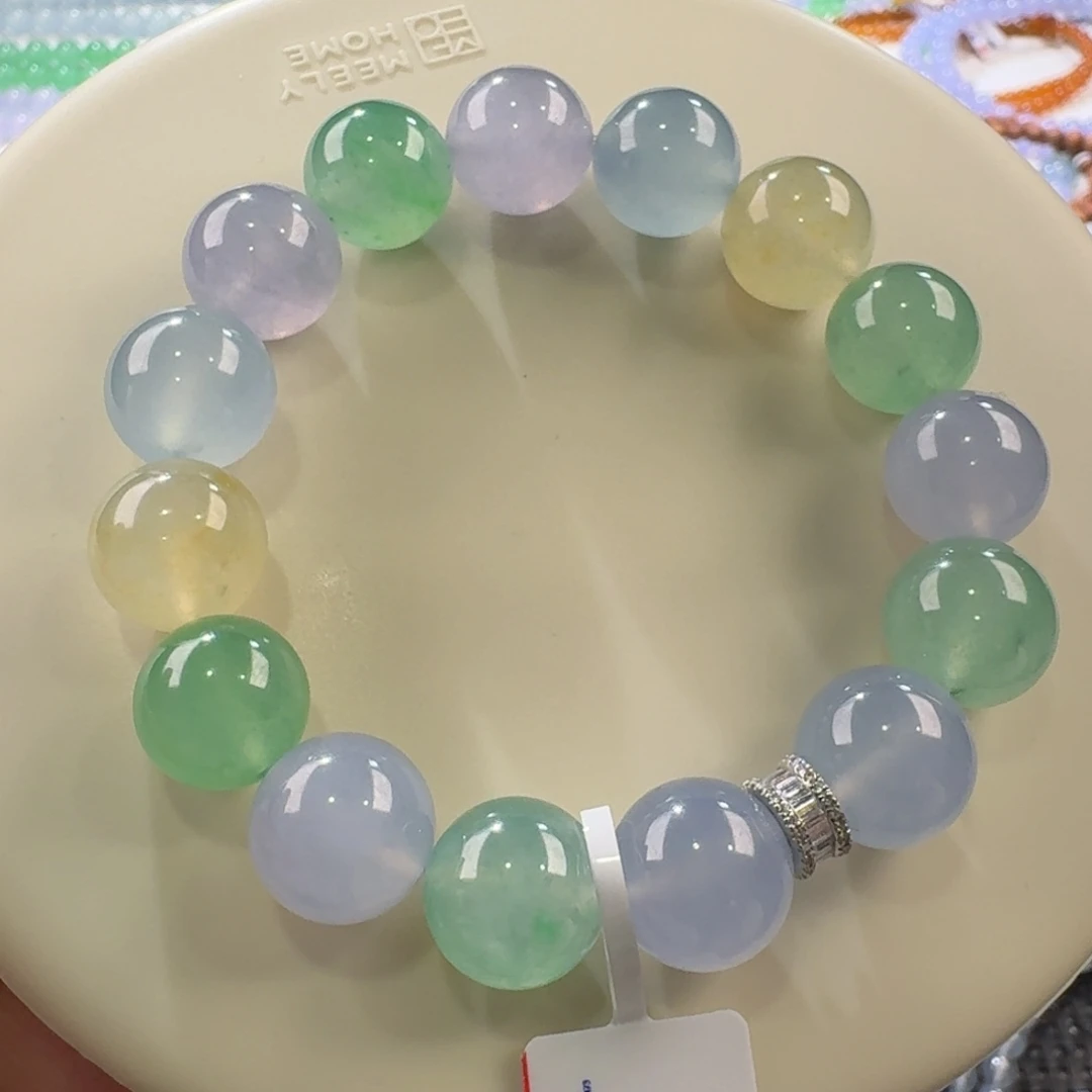 翡翠手链未镶嵌高冰多宝手串卡12.8/12 高货上新！毕业！