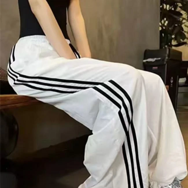【商场撤柜】情侣夏季直筒阔腿裤男女同款香蕉裤扭扭裤春秋速干裤