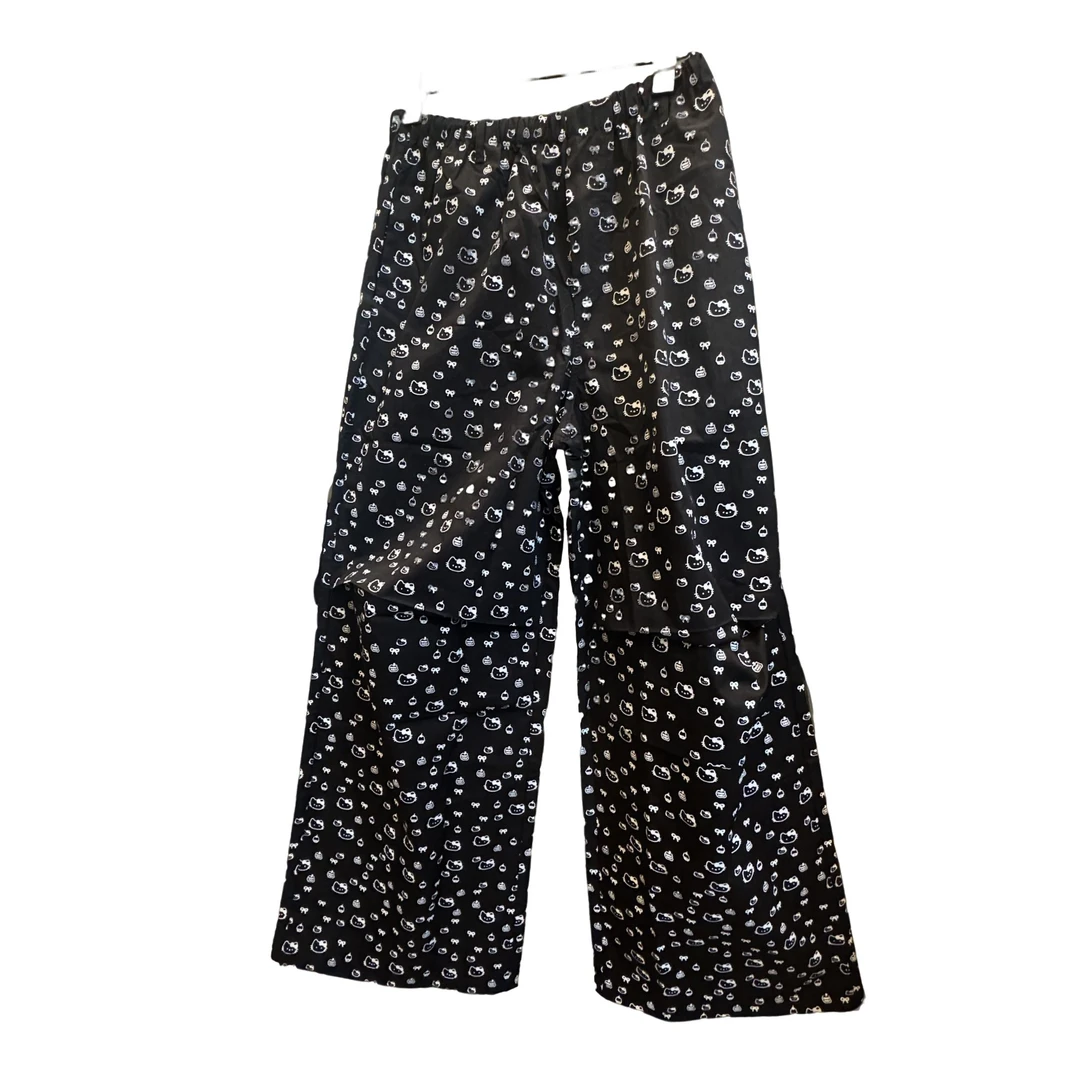 南油小众设计师Kitty猫印花工装裤