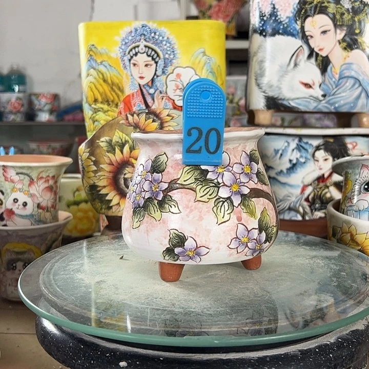 景德镇手绘花盆性价比超高