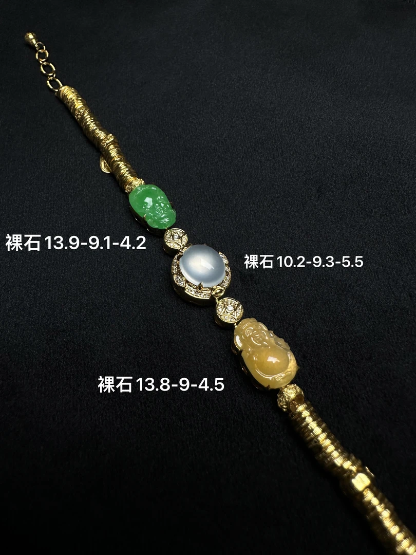 三彩福禄寿盘串手链完美