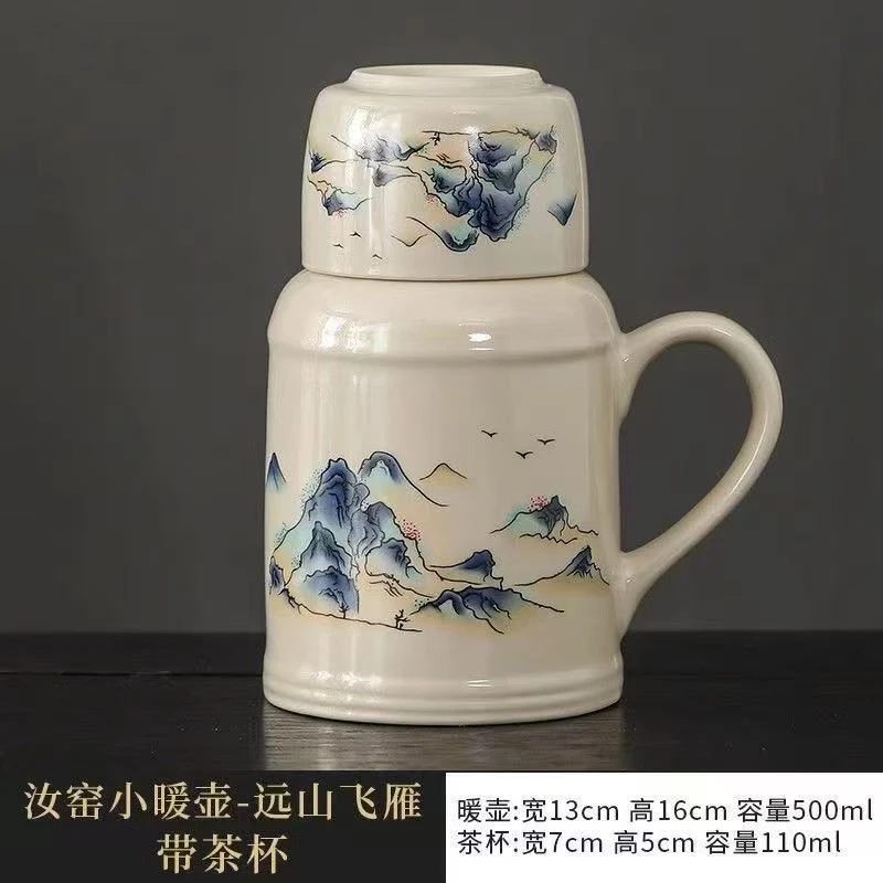 G128-江山闷茶壶汝窑小暖壶可养开片