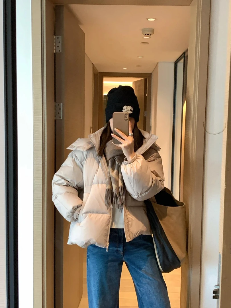 JN** 短款可拆卸戴帽外套