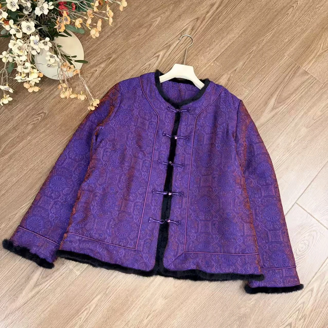 【大季原创】W016秋季新中式宽松棉服外套女国风复古女装