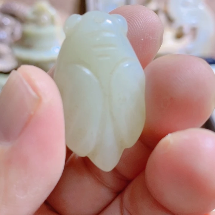 银S925镶嵌和田玉（糖玉）挂件