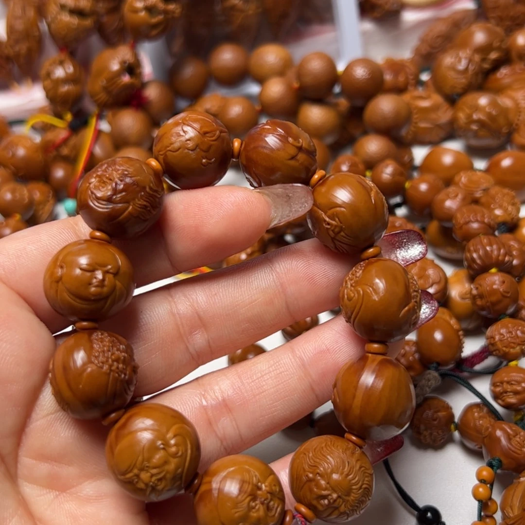 橄榄核手串/手链世**假橄榄核雕