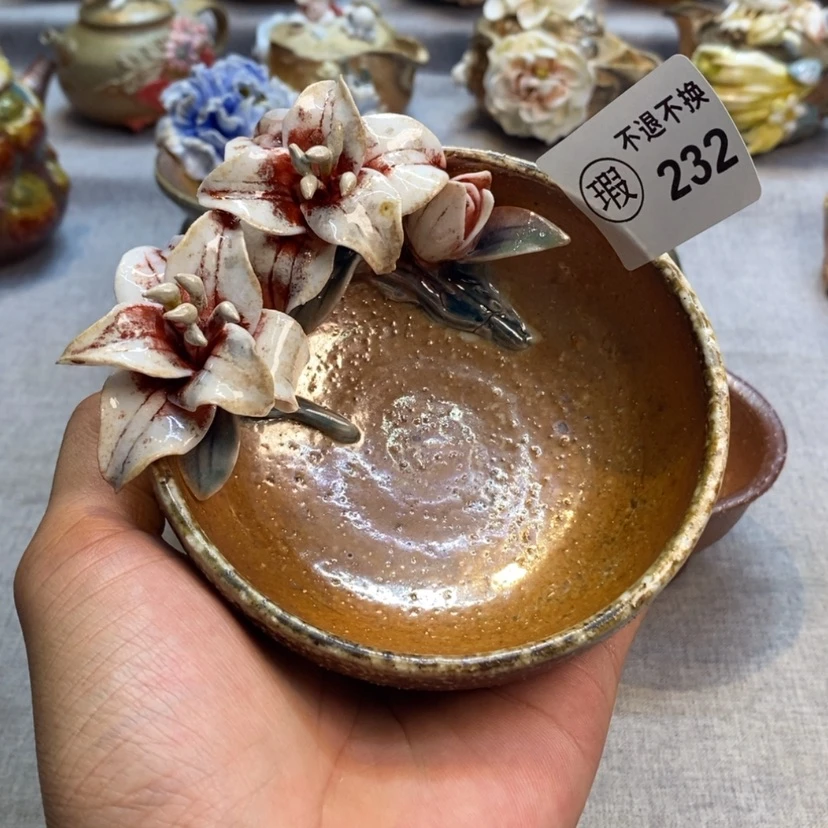 【闪购商品】纯手工纯柴烧精品茶具灼**华瑕232