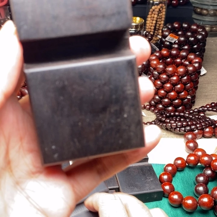东非黑黄檀（紫光檀）手串/手链整木一体手机支架