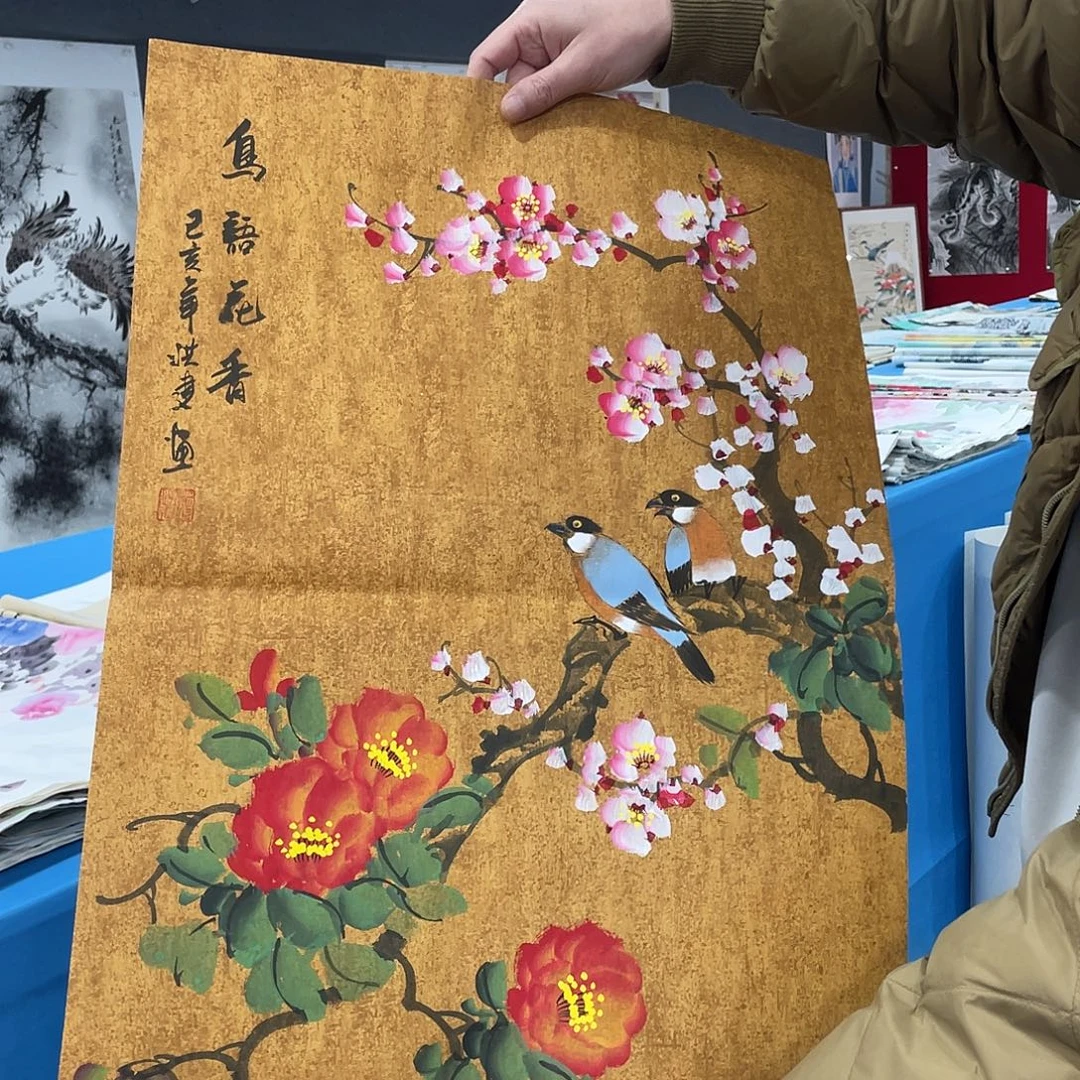 国画今天上午国画作品展示