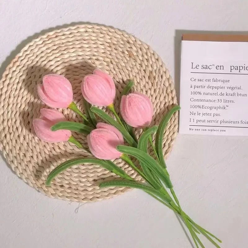 【纯手工】成品diy纯手工郁金香扭扭花手工花仿真花