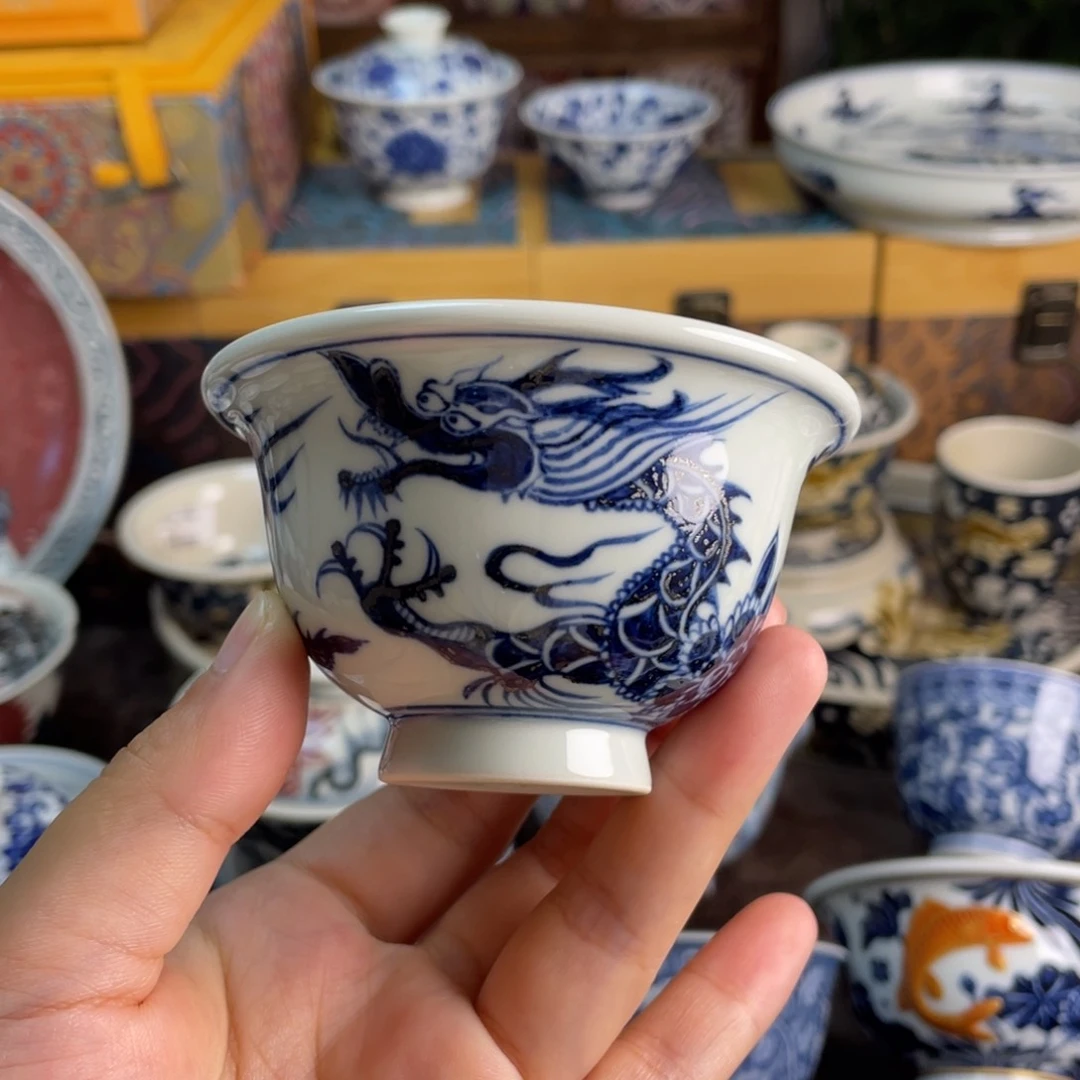 11景德镇青花龙穿花