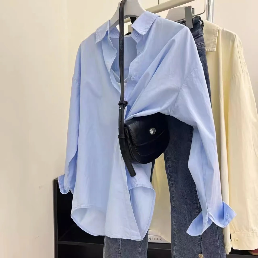 2025百搭棉衬衫韩版休闲时尚外搭新款春上新女装长袖衬衣外套女