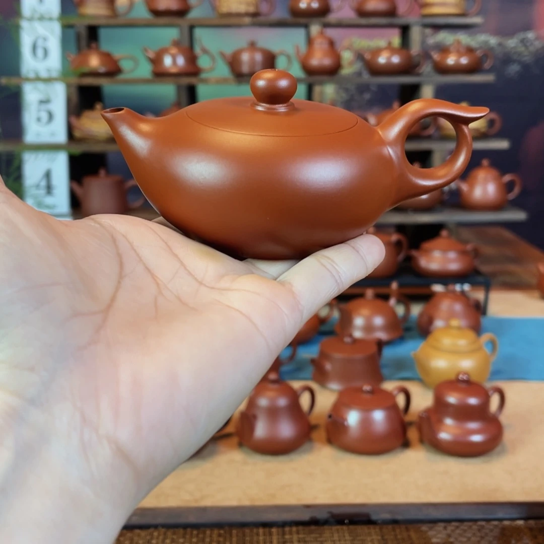 茶壶紫砂神****y潮州手工手拉朱泥小凤雏壶
