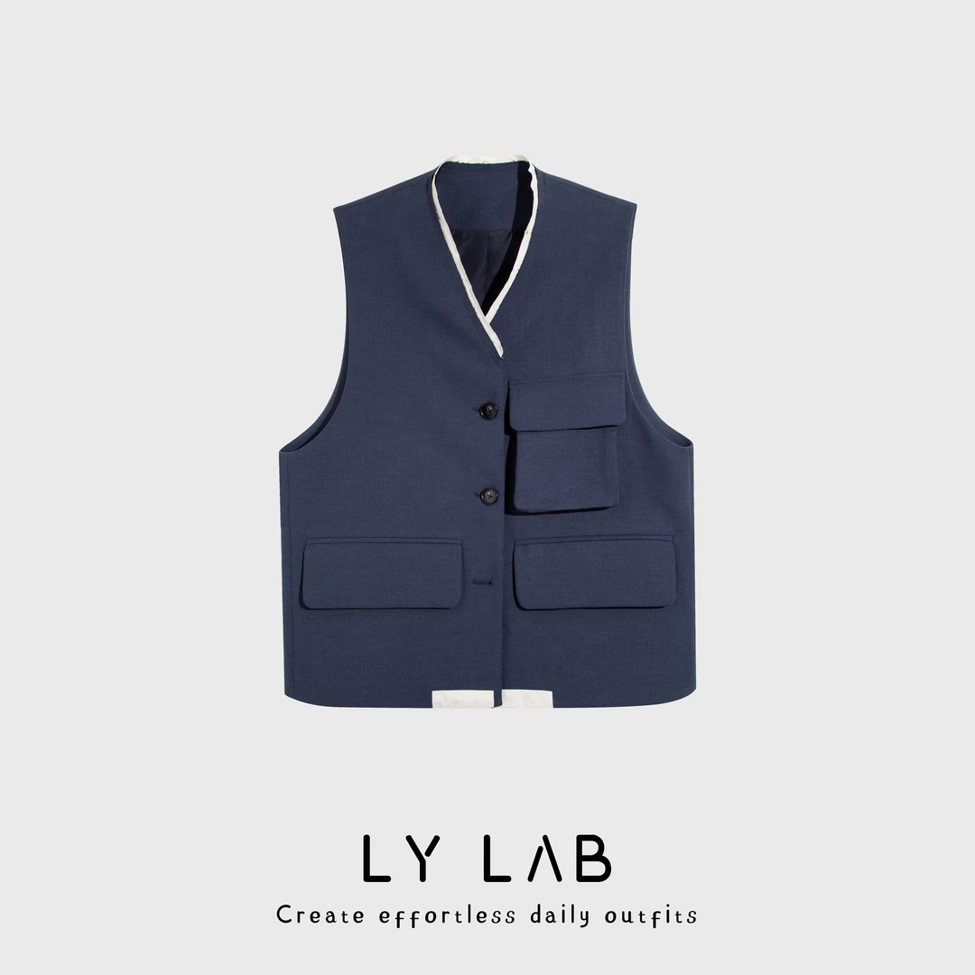 LY LAB 25SS春夏新款原创设计西服马夹17693