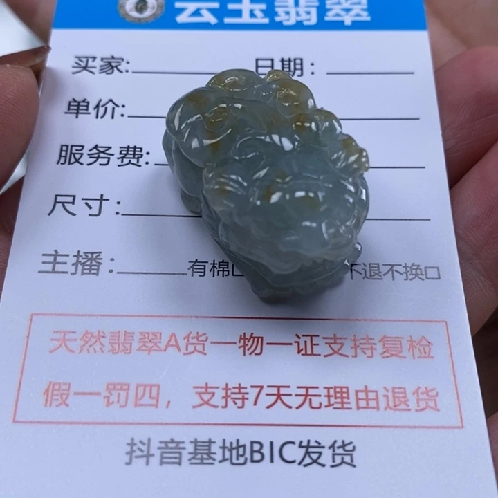 翡翠未镶嵌吊坠(不含链)多人貔貅
