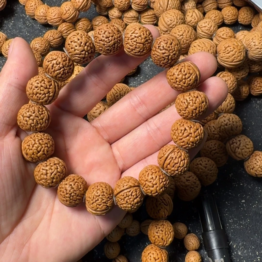 通***8桃核吊坠圆周率手串