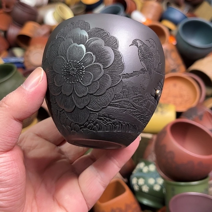 紫砂茶杯全手工紫砂主人杯