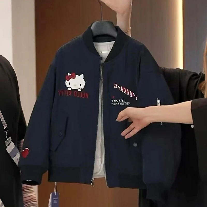 女童棒球服外套春秋装2025新款儿童拉链衫上衣女孩刺绣夹克衫洋气