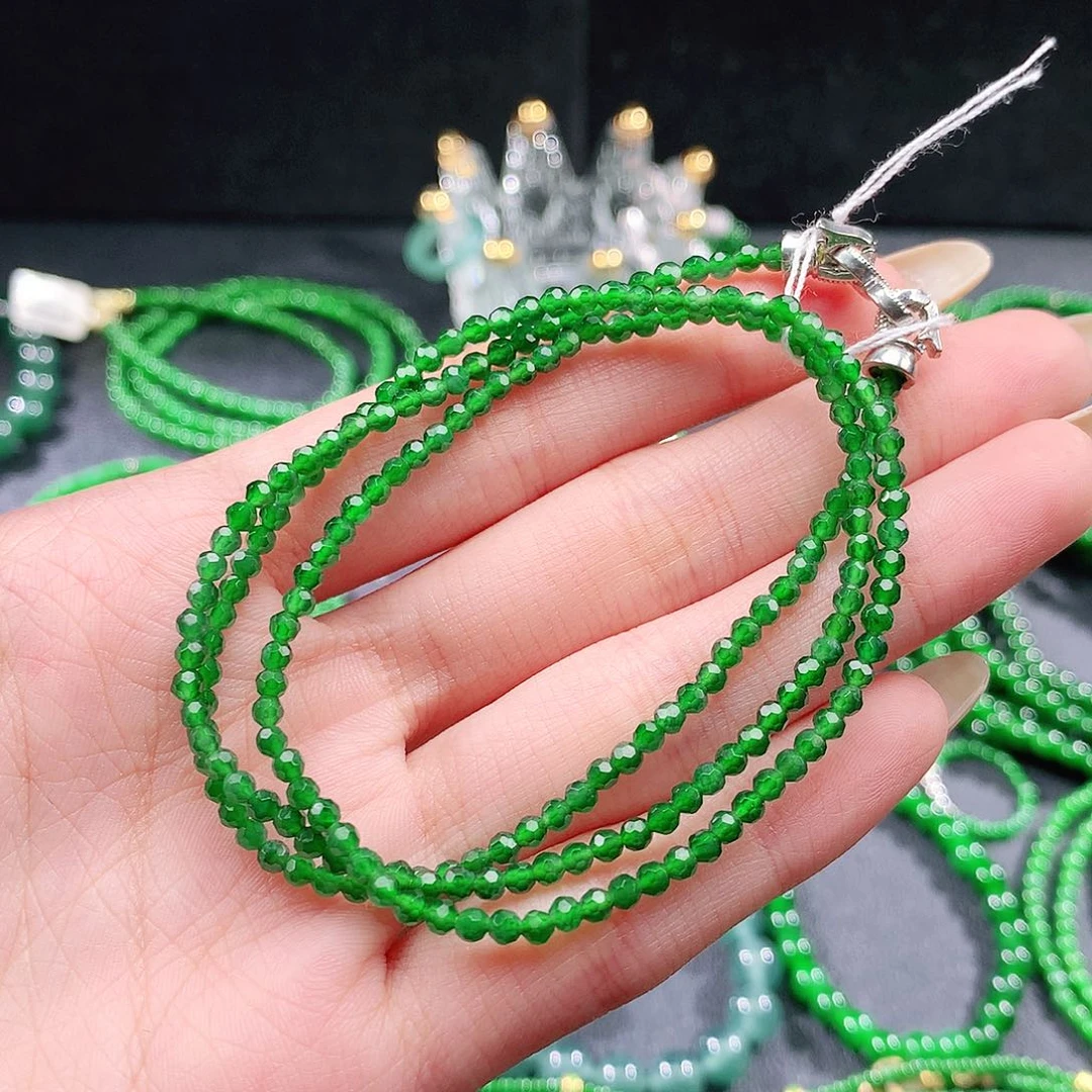 翡翠未镶嵌手串项链