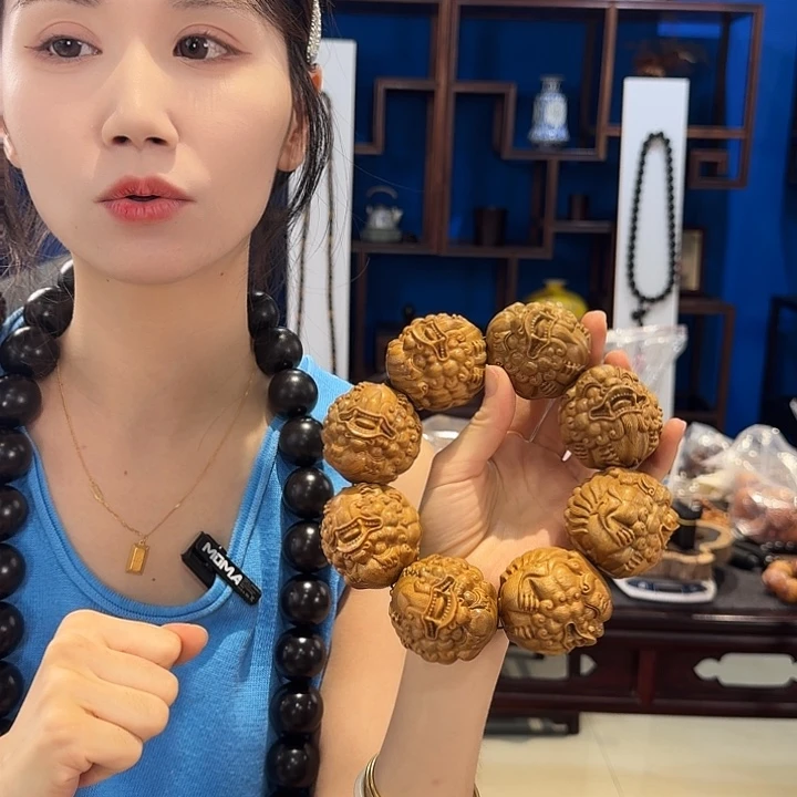 维腊木（绿檀）其他5.0貔貅单圈八方招财