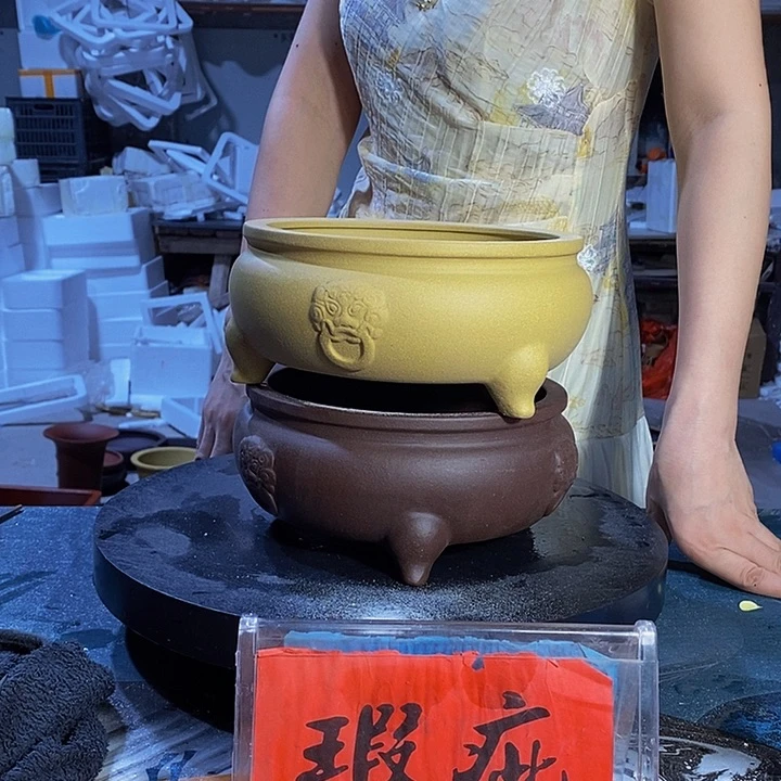 紫砂花盆紫砂紫砂