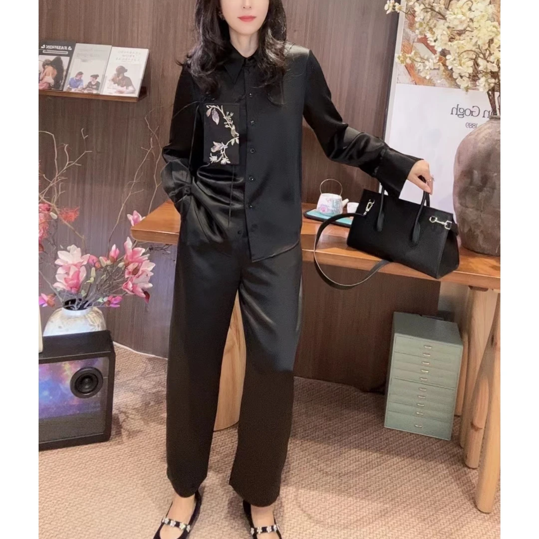 VV&AA 春秋新款时尚气质百搭醋酸休闲裤 D3192