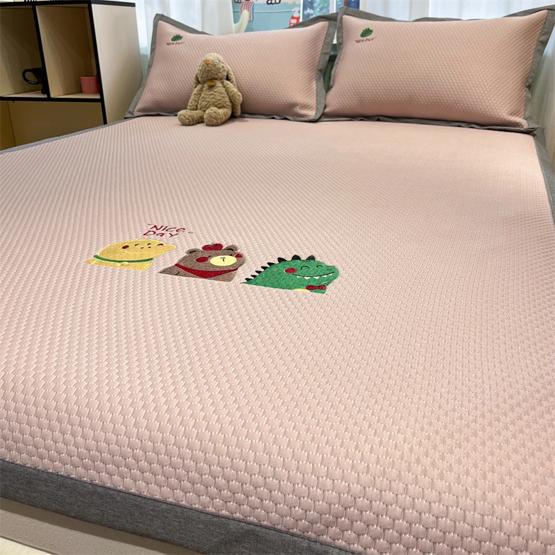 冰豆豆凉席可爱风单人床垫家用卧室空调席折叠学生宿舍冰丝席夏季