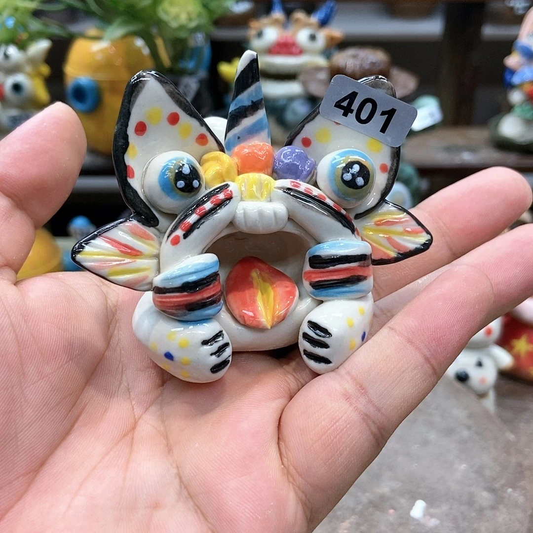 摆件直播间手工抽象陶瓷摆件微瑕401