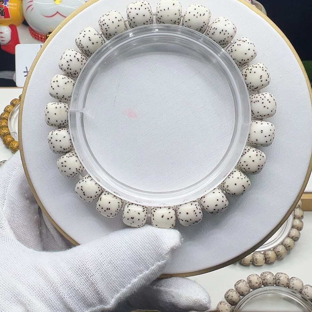 星月菩提手串原生态顺白10✖️9侧留白针尖星