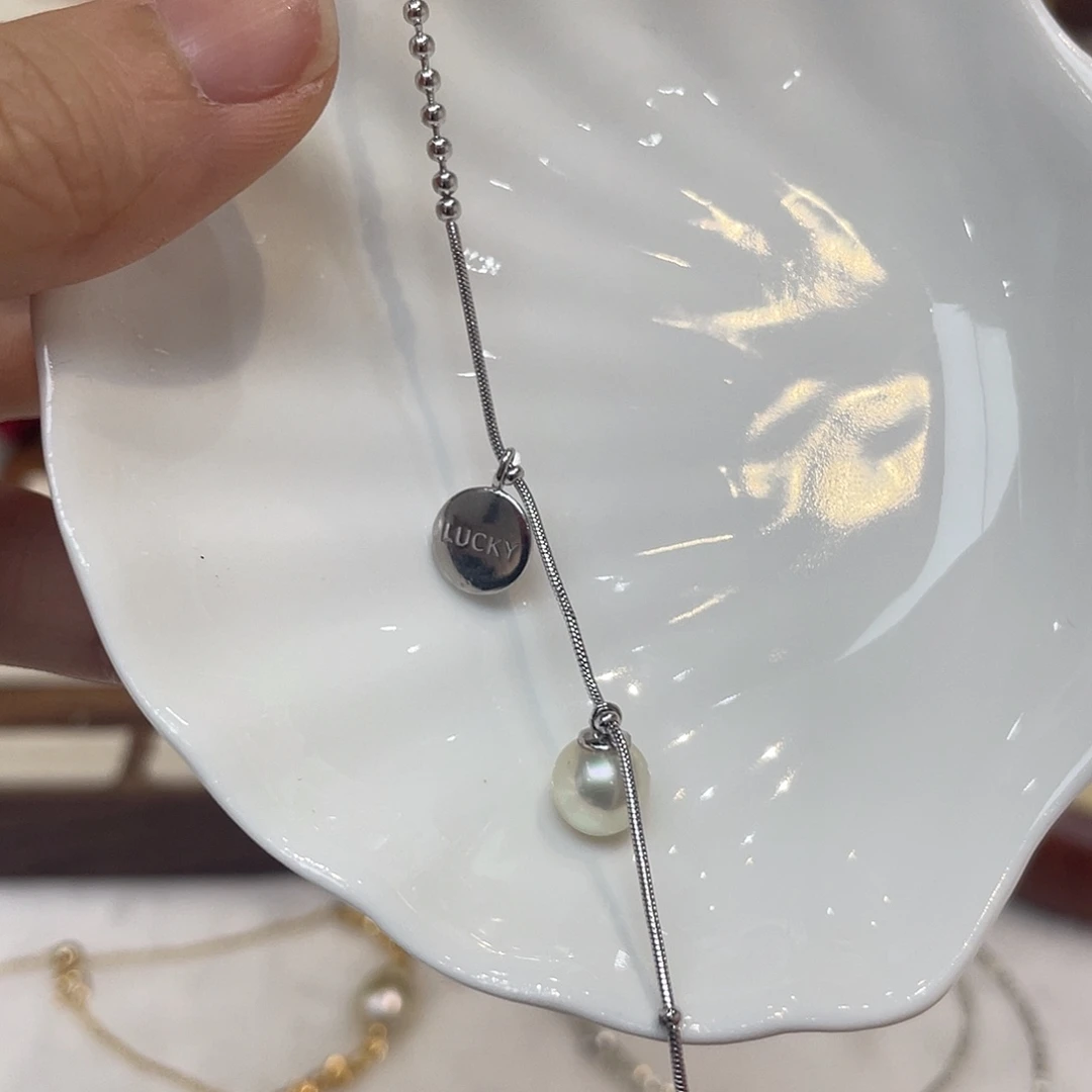 海水珍珠手绳银S925镶嵌