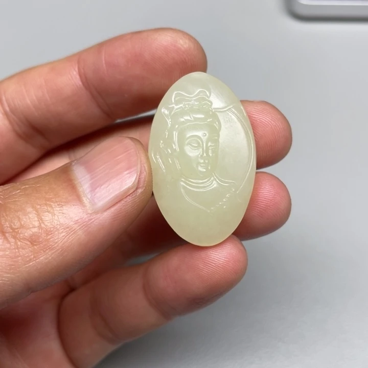 和田玉吊坠(不含链)未镶嵌华*