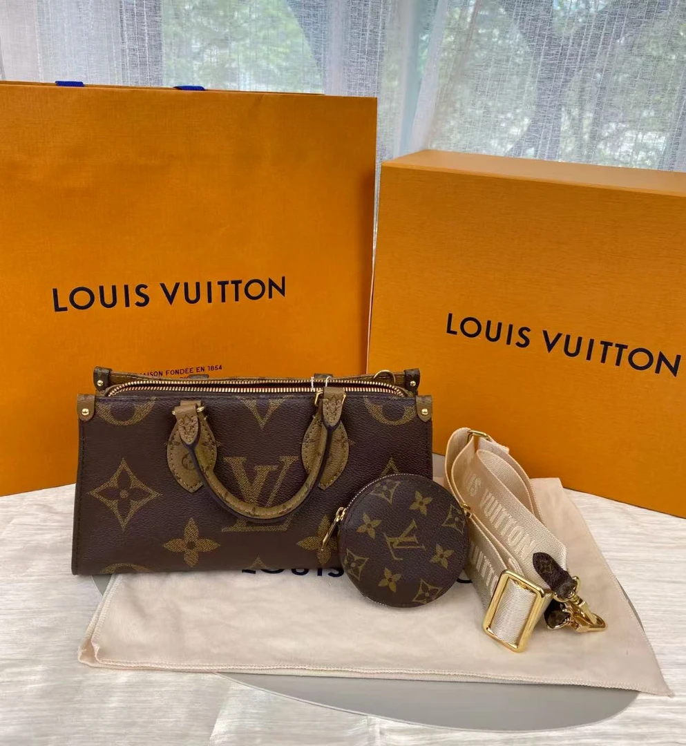 95新 LouisVuitton/路易威登 CD丨横板onthego老花单肩包73513105