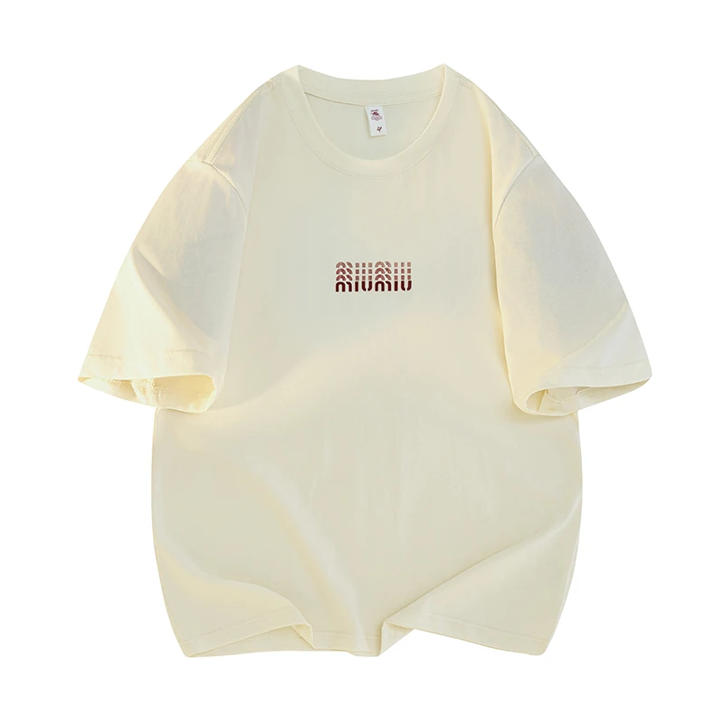 夏季圆领冰感棉短袖T恤男宽松潮流简约时尚情侣款T恤 NS02 66027