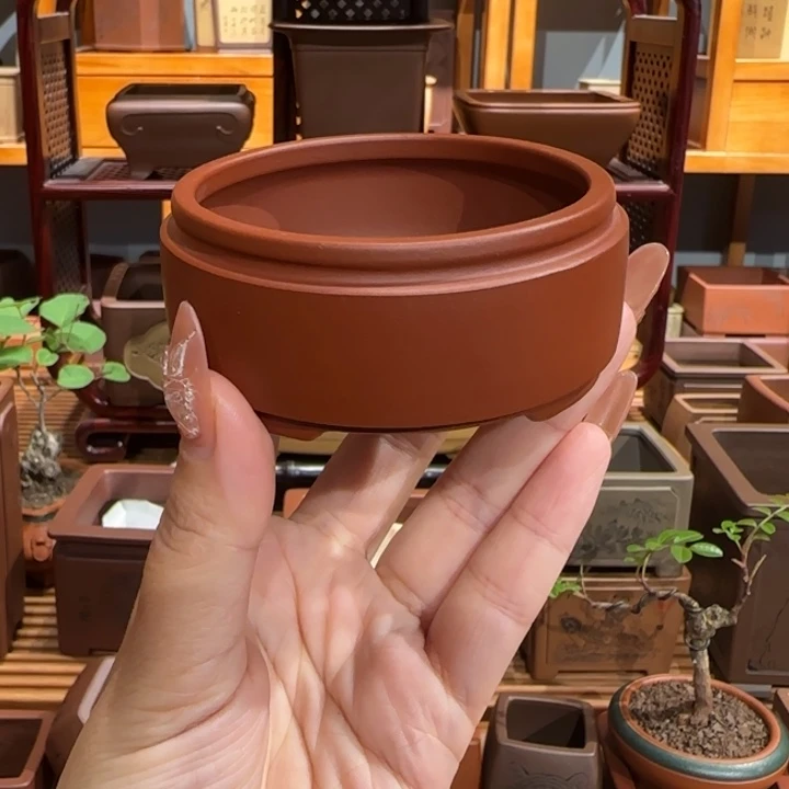 紫砂花盆口径7深度2.5