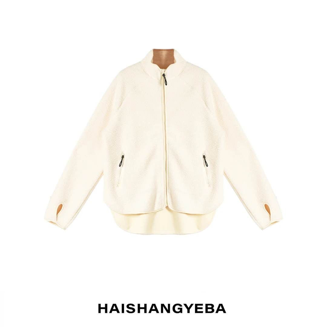 【海上叶爸】新款2025秋冬百搭棉男女同款立领拉链摇粒绒外套