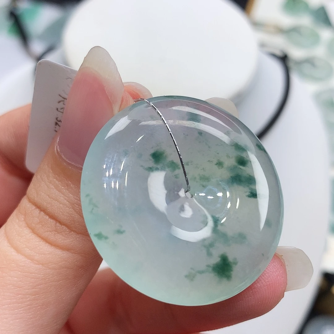 翡翠未镶嵌胸饰翡翠114，32.9/6.1