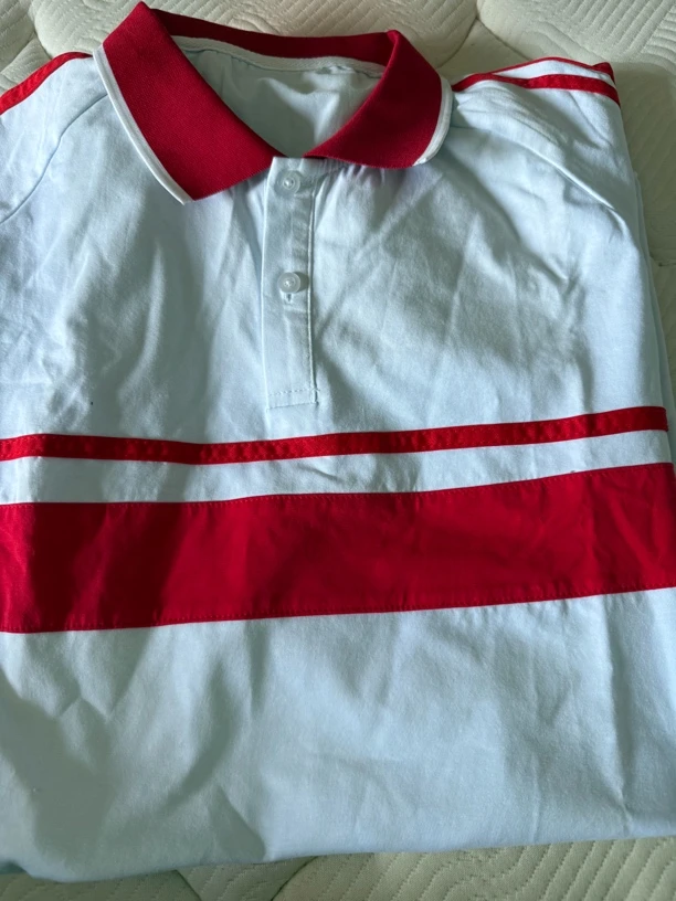 魏庄中心学校夏季同款学生服红色休闲翻领儿童撞色学院风拼色