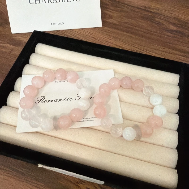 X2295西柚粉冰橘粉雪花幽灵手链高端轻奢手串多样性发一