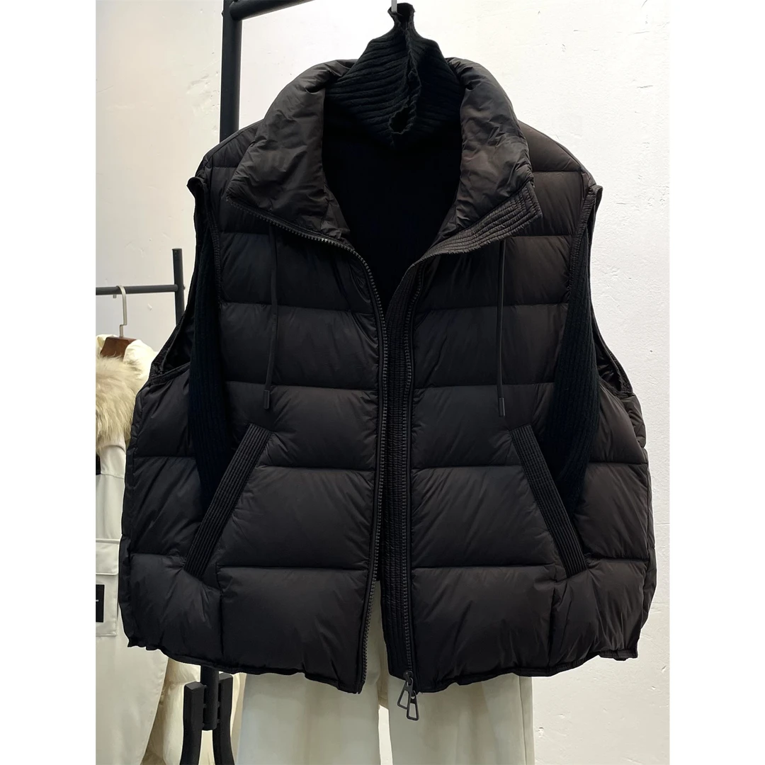 欧货羽绒马甲女25秋冬新款爆款宽松显瘦坎肩立领背心保暖短外套