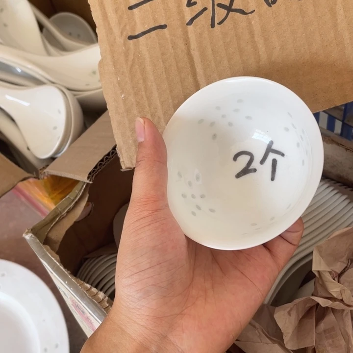 摆件景德镇高温细白瓷餐具