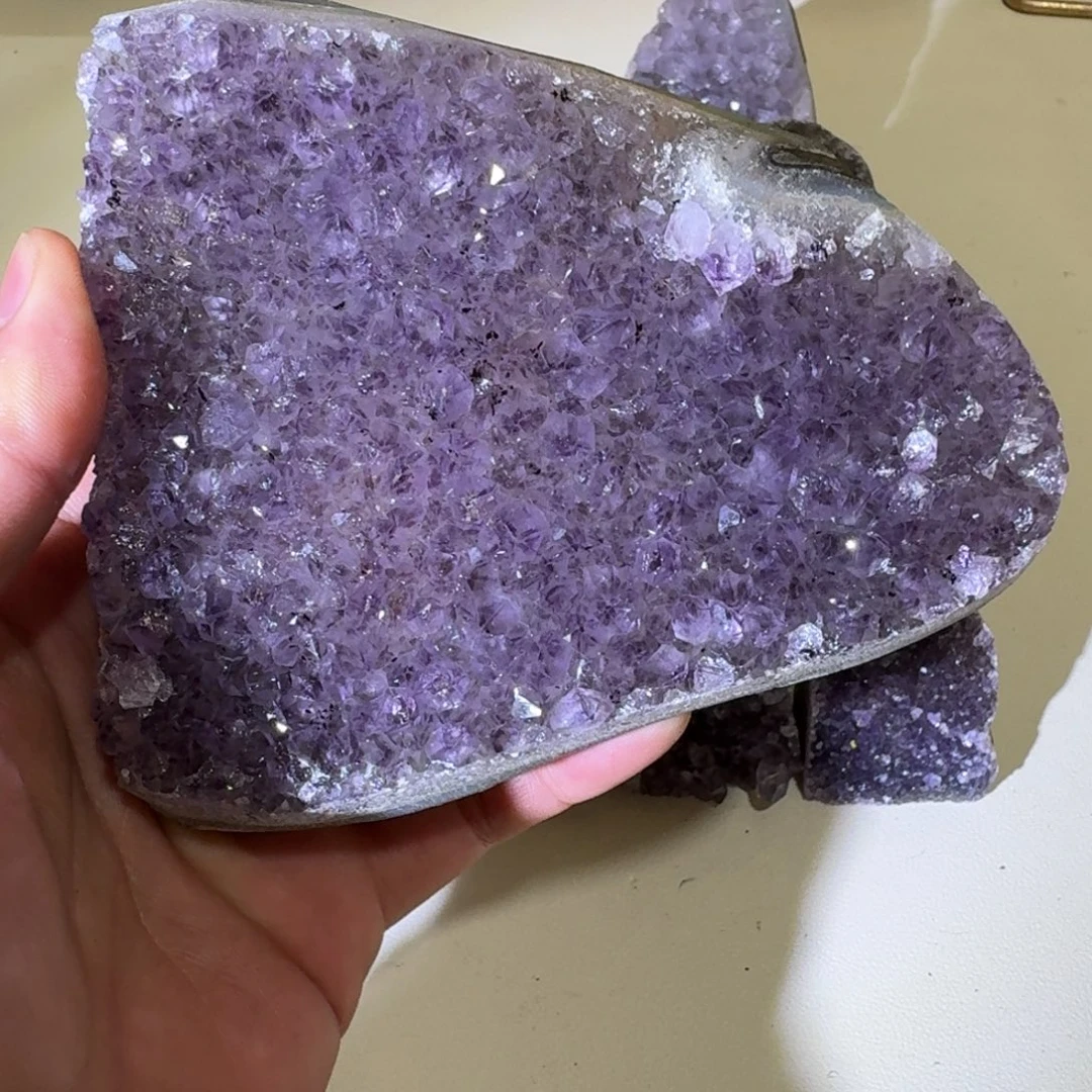 ℳ***꧂紫晶大型摆件（非配饰）银S925镶嵌