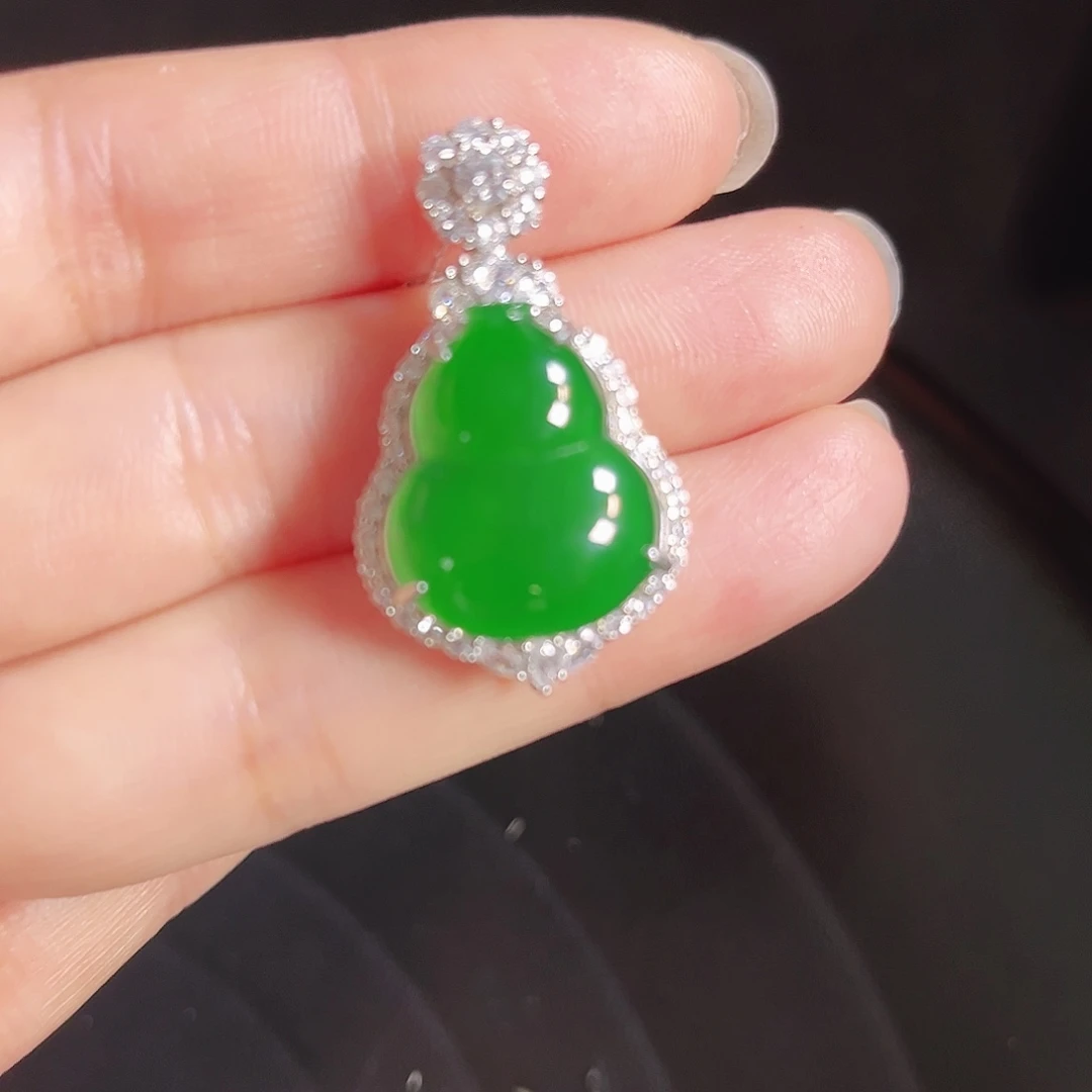 翡翠银S925镶嵌颈饰