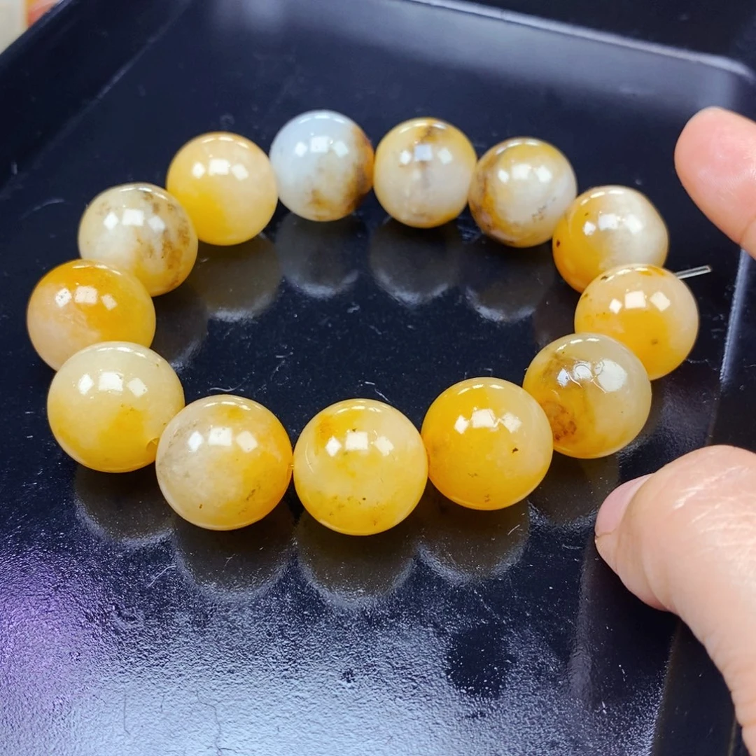石英质玉（黄龙玉）未镶嵌颈饰