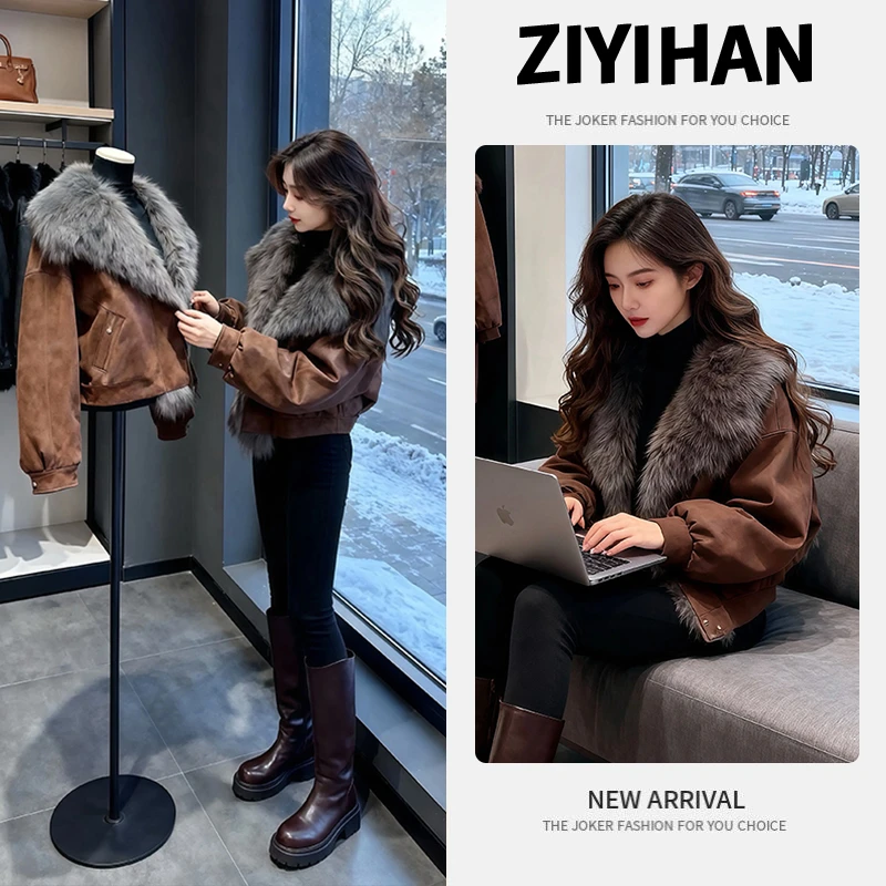 2025年秋冬季新款韩版时尚设计感棉服女款短款显瘦时髦百搭上衣潮